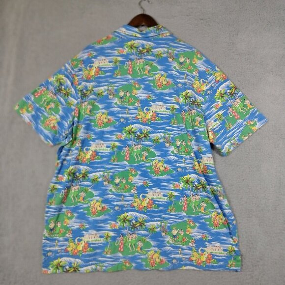 Polo Ralph Lauren Polo Shirt Mens XXL Blue Hawaiian Print Pony Logo Tropical NWT - Picture 15 of 15